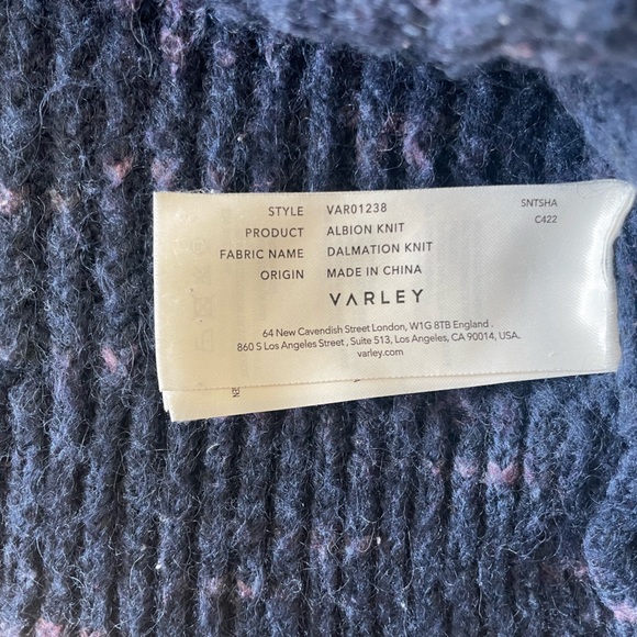 Varley Albion Knit Sweater, Blue, XL - Picture 9 of 11